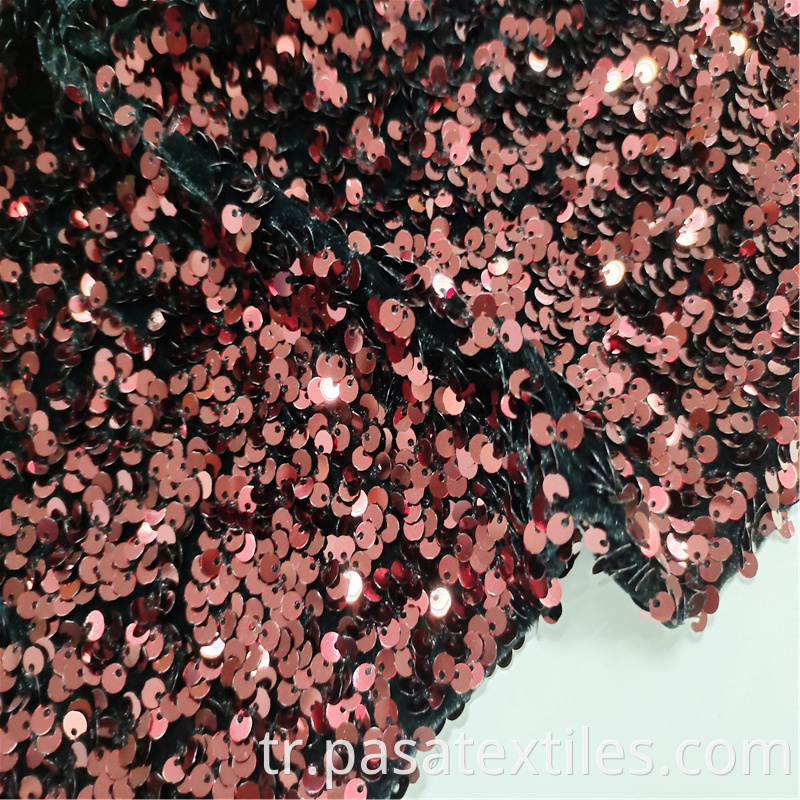 Velvet Sequin Fabric Embroidery